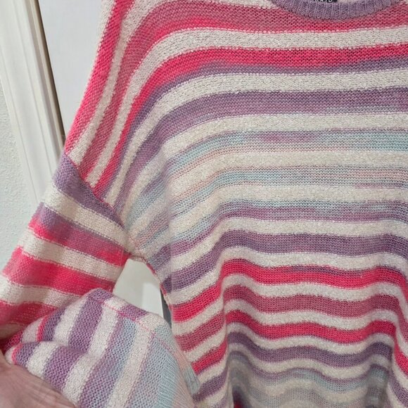 Torrid Rainbow Stripe Sweater – Women’s Plus 3X Long Sleeve Pullover - Picture 4 of 9